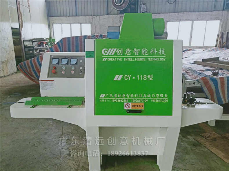 118型圓木多片鋸，采用超薄鋸片，出材率高達(dá)80%