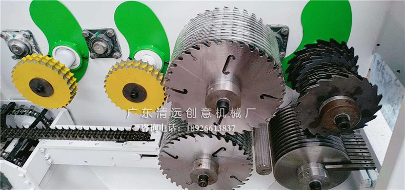 圓木多片鋸采用超薄鋸片，出材率高達(dá)80%以上